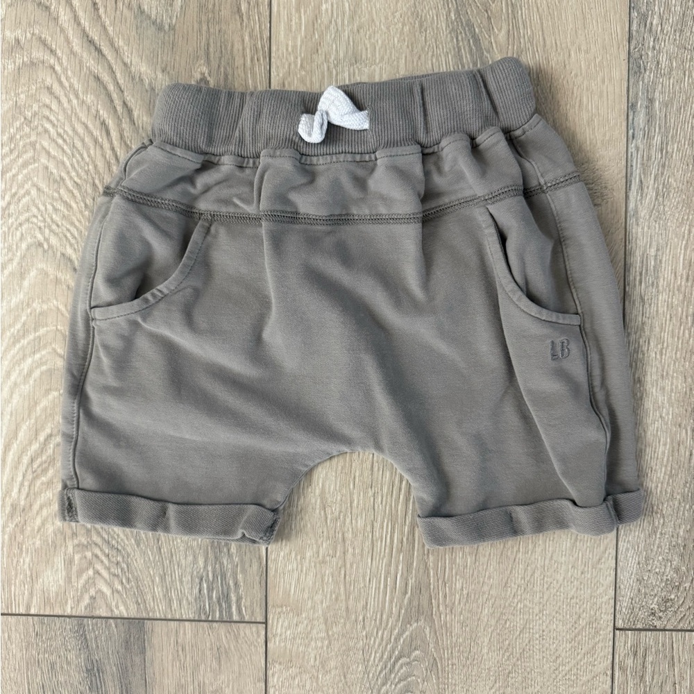 Little Bipsy Solid Shorts (Charcoal/Grey Tone, 3T–4T)